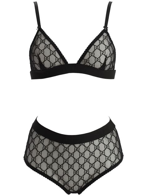 gucci black sheer set|Gucci lingerie for women.